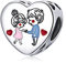 NINGAN Argento 925 Charm cuore tenero e amorevole Adatto per le signore braccialetto collana