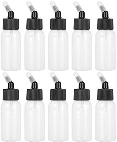Airbrush-Siphonglas, 30 Ml Plastikflaschen Gläser Plastikglasflaschen mit Entlüftung für Dual-Action-Siphon-Spritzpistolen