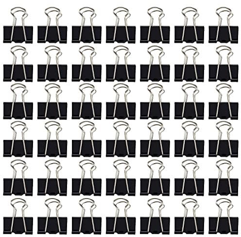 42Pcs Bulldog Clips 25mm Binder Clips Metal Foldback Clips Middle Swallowtail Clip File Money Papper Stationary Clamps for Office School Home Kitchen Shops