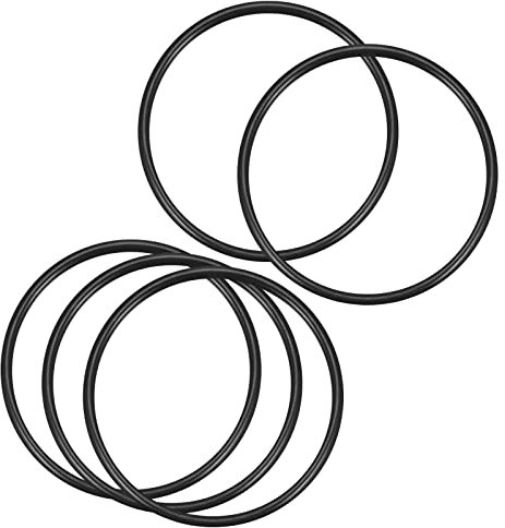 QUARKZMAN 60mm x 53mm x 3.5mm Nitrilkautschuk O-Ringe x 5 Stücke Rund Dichtungsscheibe für Wasserhahn Klempner Reparatur Dichtung Verbindung [Schwarz]