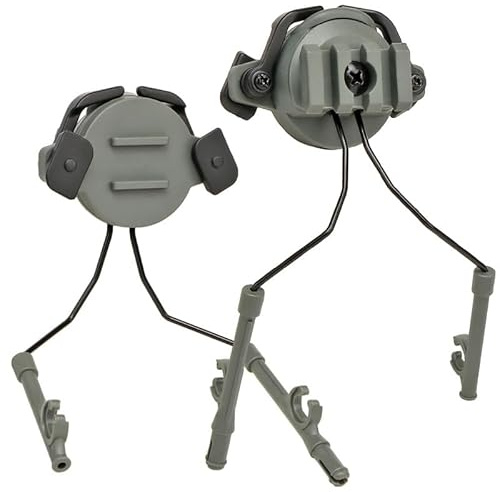 ACEXIER Tactical Fast Rail Mounts Headset Rail Adapter Headset Holder Set Bracket Headphone Mount Stand 360 Rotation Helmet Headset