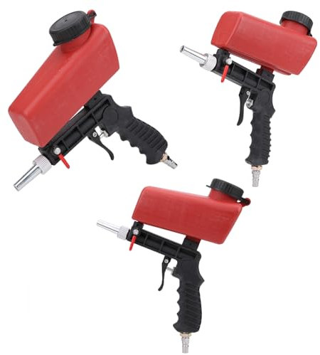 Kit de Pistolet SandBlaster 90PSI, Pistolet de Sablage Portatif à Alimentation par gravité utilisé pour éliminer la Peinture, les Taches, la Rouille, la saleté sur les Surfaces,