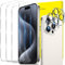 GiiYoon-3 Piezas Protector de Pantalla para iPhone 15 Pro Cristal Templado,[Sin Burbujas] [9H Dureza] Protector de Lente de Cámara [2 Piezas] Vidrio Templado HD Protector Pantalla
