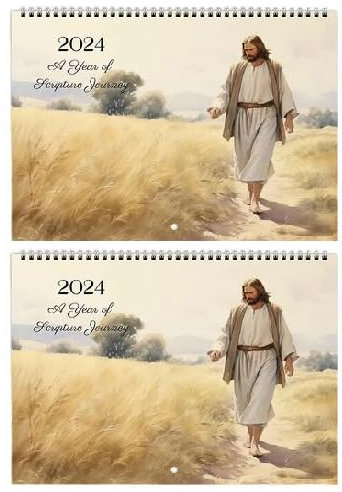 2024 Jesus Kalender, 1/2 Stück Katholischer Kalender 2024, Religiöser Kalender 2024, Jesus Ruft Wandkalender, Christlicher Wandkalender 2024, Katholische Geschenke