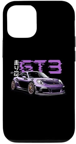 Hülle für iPhone 12/12 Pro Lila GT3 RS Tokyo Glitch Retro JDM Japanische Kunst Auto Tuning