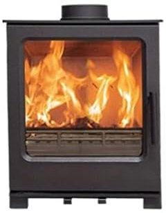 FUNDICIO - Estufa de Hierro Fundido de Leña Modelo AINHOA Mini de 5 kW. Fabricada en Fundición