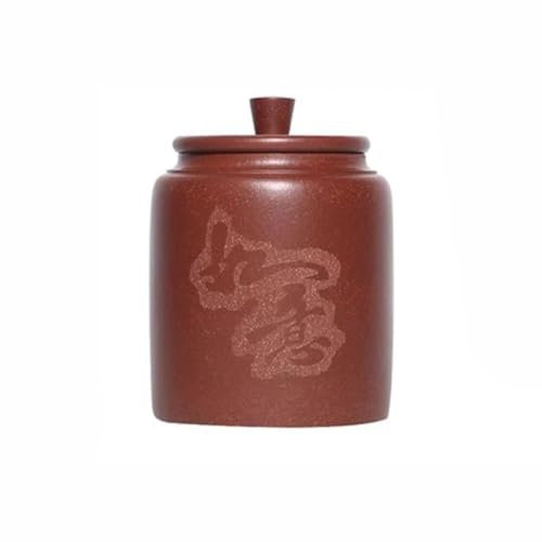 Grain Dispenser with Ceramic,Rice Container, Ceramic Ginger JarPantry Storage Containers Sealed Jar Zisha Office Desktop Storage Tea Can Home Accessories Ceramic Tea Caddy Food Jars Sugar Bottles (B