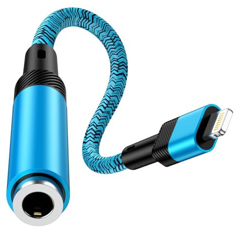 Lightning to 3.5 mm Headphone Jack Adapter,Support Calling iPhone to 3.5mm Audio Aux Jack Adapter Dongle Cable Earphone Converter Compatible with iPhone 14 13 12 11 Pro XR XS Max X 8 7 6 5 i-Pad