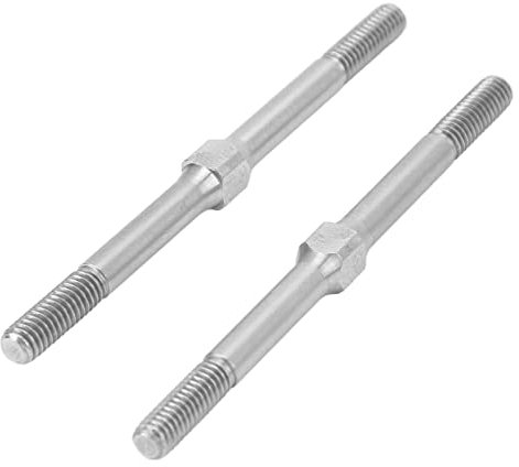 equlup Tensor de Acero RC, 2 Piezas Tensor RC M4 63 mm Pieza de actualización Varilla de Tensor de Acero Enlace de Tensor RC Pieza de actualización de Coche para Coche 1/10 RC