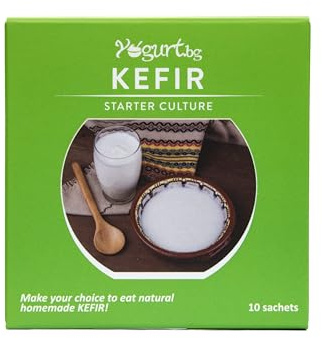 Kefir - Fermentiertes Milchgetränk mit probiotischer Wirkung, hergestellt aus Kuhmilch und Kefirkulturen - Unterstützt die Darmgesundheit und stärkt das Immunsystem Ganze Packung (Ganze Packung)