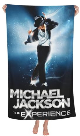 Reginascaks Michael King Jackson Strandtuch, King of Pop, Strandtuch, Mikrofaser, Badetuch, schnell trocknend, Poolhandtuch, Badetücher, Reisen, Camping, 80 x 130 cm