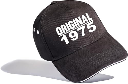 Geburtstagsgeschenk für Männer: Original 1975 - Cap zum 50. Geburtstag - Kappe Papa Hut Baseball Herren (One Size)