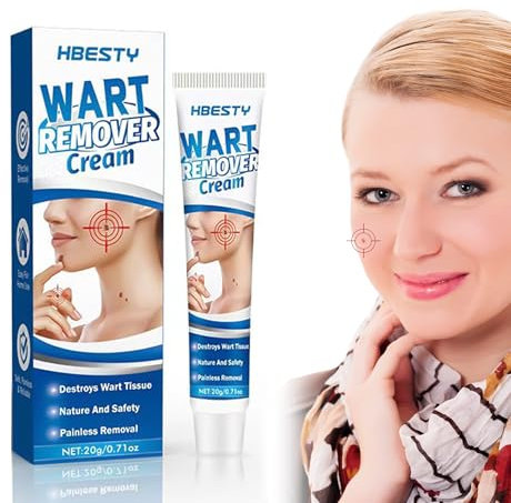 Wart Removal Cream 20g, Skin Tag Removal, Effective Treatment of Warts, Corns Spot Moles, Moles and Calluses, Wart Remover Cream for Face, Body and Hands