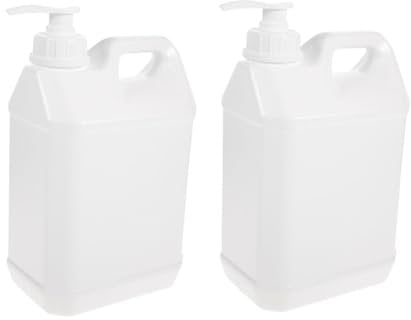COMPUKAS 2pcs Refillable Pump Bottles for Lotion and Shampoo Leak Containers for Travel and Home Dispenser Presstype Pump for Body Soap and Hand Soap