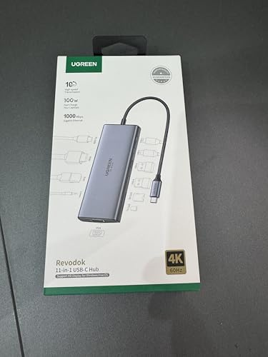 Ugreen Hub 11-en-1 USB-C 3xUSB-C 2xUSB-A HDMI VGA RJ45 SD TF 3.5mm Grey