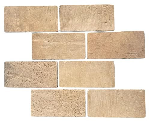 Piastrella mattonella su rete gres porcellanato a Mosaico effetto travertino 30 x 30 cm su rete 1' scelta made in Italy, prezzo riferito a 1 pz