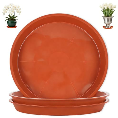 eupdd 12 Pièces Soucoupe Pot Fleur 30 cm: Soucoupe Pot Fleur, pour l'intérieur et l'extérieur, Coupelle Pot de Fleur Rouge, Soucoupes pour Pots de Fleurs