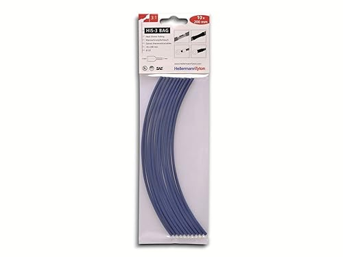 HellermannTyton 308-30312 Schrumpfschlauchsortiment Blau 3mm Schrumpfrate:3:1 10St.