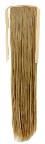 WIG ME UP - YZF-TS18-86 Haarteil ZOPF Blond glatt 45cm Band Haar Klammer Haarverlängerung