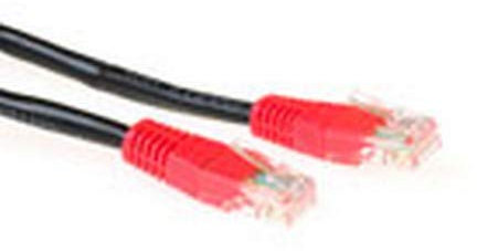 Advanced Cable Technology CAT5E UTP cross-over patchcable black with red connectorsCAT5E UTP cross-over patchcable black with red connectors Netzwerkkabel