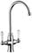 Belgrave Belfast Kitchen Sink Tap White Ceramic Handles (Chrome)