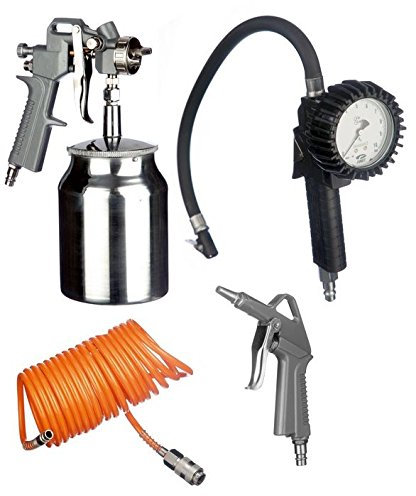 Mecafer - Pistolet Peinture/Accessoire Pneumatique Compresseur Kit 4