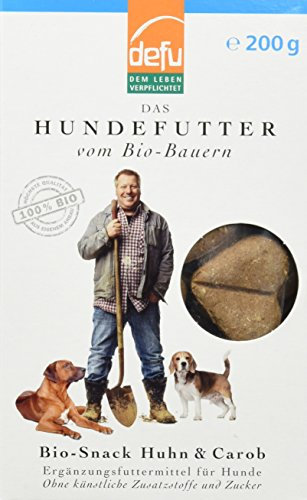 defu Bio Snack Huhn und Carob für Hunde 200 g, 3er Pack (3 x 200 g)
