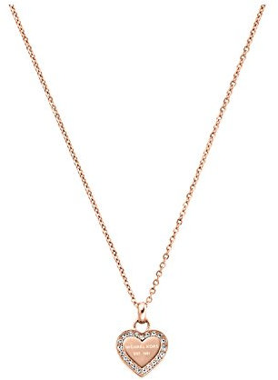 Michael Kors Halskette mit Herz-Anhänger, Metall, Rose Gold, Einheitsgröße