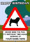 RefPIDK53 Hunde-Warnschild mit Mops-Motiv, personalisierbar, A5