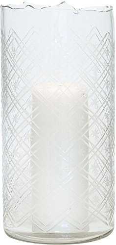 GreenGate Glas - Glass Hurricane - Bianca Clear with Cutting Large