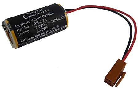 vhbw batteria compatibile con Panasonic AFP8801, FP10SH CPU Units, FP10SH Programmable Controller robot industriale (1200mAh, 3V, Li-MnO2)