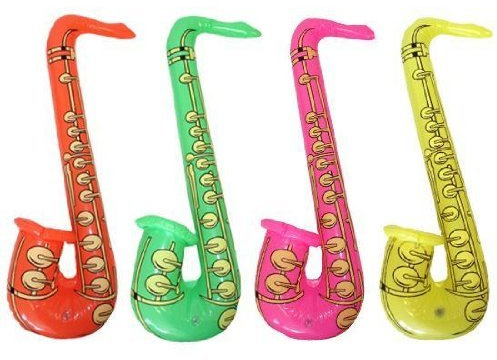 Aufblasbares Saxophone, 4 Stück mehrfarbig