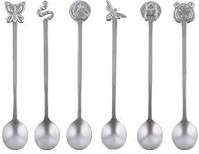 Rosenthal Samboneth - Living Antique Fashion - Espressolöffel, Mokkalöffel - Silber mit Antik Finish - 6er Set