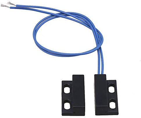 Mxfans Color magnético normalmente abierto del negro AC110-220V del interruptor de Reed del sensor de la ventana de la puerta
