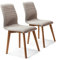 Kare Design Esszimmerstuhl Lara Ecru (2/Set), Naturweiß, Polsterstuhl, Schreibtischstuhl, Wohnzimmer, Schalfzimmer, Büro, 92x44x45 cm (H/B/T)