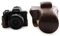 Estuche EOS M50/EOS M50 Mark II, kinokoo Funda de Cuero PU Estuche Protector para cámara Canon EOS M50 (15-45 mm) / M50 Mark II (15-45 mm) con Correa para el Hombro - Café