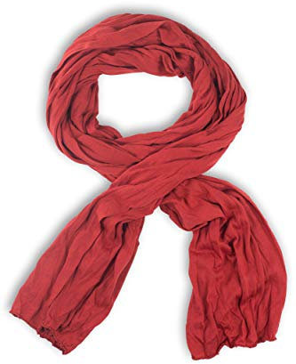 fashionchimp BASIC-Schal für Damen in angesagten Trendfarben, Jersey-Design (Winterrot)