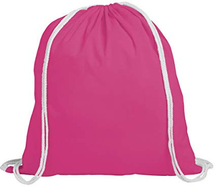 sin4sey 10er Set Baumwollbeutel Turnbeutel Baumwollrucksack Sportbeutel (pink)