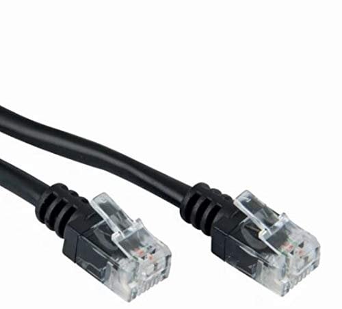 ASNQ 2m ADSL Ultra High Speed Broadband Modem Cable RJ11 to RJ11 Telephone Extension Internet Wire Network Black (Availability in 3m, 5m, 10m, 15m, 20m) 2m
