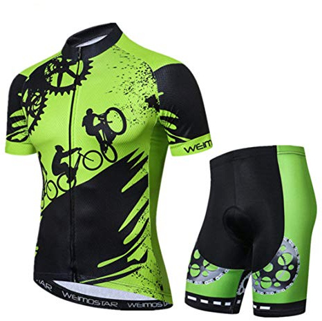 MTB Trikot Sets Herren Radtrikot Kurzarm Radtrikot Anzüge Zip Mountain Road Bekleidung Fahrrad Top Shirts Atmungsaktiv Sommer Pro Team Sport Rennrad Trikot für Herren Größe S