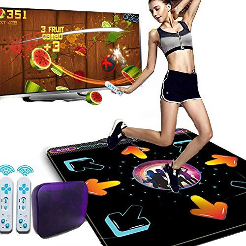 NANANA Tanzmatte, Anti-rutsch-leuchte Tanzmatte Arcade-Stil Tanzspiele, Anti Slip Dance Revolution Pad Matte Tanzen Schritt für Pc Tv Hottest Party Game Zubehör(somatosensorisches 3D),C