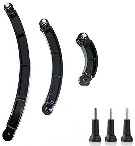 OctinPris 3-in-1 Curved Arced Extension Arms for Helmet Mount | in different Lengths(7.5/13.5/19.5cm) compatible for Gopro Series, SJCAMs, Osmo Action, Geekpro and other Action Cams