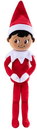 The Elf on The Shelf® Plushee Pals® Snuggler | Junge mit Braunen Augen | 34 cm Scout Elf Kuschelpuppe | Weiches Plüschtier für Kinder und Erwachsene