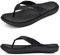 jiajiale Tongs Femme Mode Orthopédique Cuir Confortable Soutien Voûte Plantaire Tongue Legere Yoga Mat été Plage Piscine Flip Flop Douche Antidérapante Caoutchouc Semell Noir EU42
