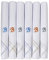 Caruso Italy Men's Initial Monogram B Embroidery 100% Pure Cotton Handkerchief White Base With Colored Border - Pack Of 6