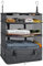 Surblue Kleiderschrank-Organizer zum Aufhängen 3 Ebenen faltbar, waschbarer Oxford-Stoff mit 2 Haken Grau XL