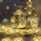 KINGCOO Silver Moroccan Heart Lights, 3M/9.8ft 20LED Vintage Lampshade Metal Lantern Battery Operated Fairy String Lights for Outdoor Indoor Home Bedroom Garden Wedding Party Decoration(Warm White)