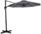 VONROC Parasol Inclinable Rond Gris Anthracite - Parasol de Jardin Extérieur Déporté 3 Mètres de Diamètre – Parasol Inclinable 360°C - Avec Voile Protection UV Indice 50+