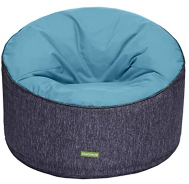 Gardenista runder Bean Bag für Erwachsene Sitzsack 90x60cm Wasserabweisender Stoff Gaming sitzsäcke mit füllung Komfortabler Indoor Outdoor Sitzkissen Sessel für Wohnzimmer,Garten,Terrasse (Blaugrün)