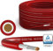 hb-digital 10m Cable solar 4 mm2 certificado TÜV Rheinland H1Z2Z2-resistente a los rayos UV flexible, cobre puro 1500 V cable de extensión fotovoltaico para panel solar inversor rojo